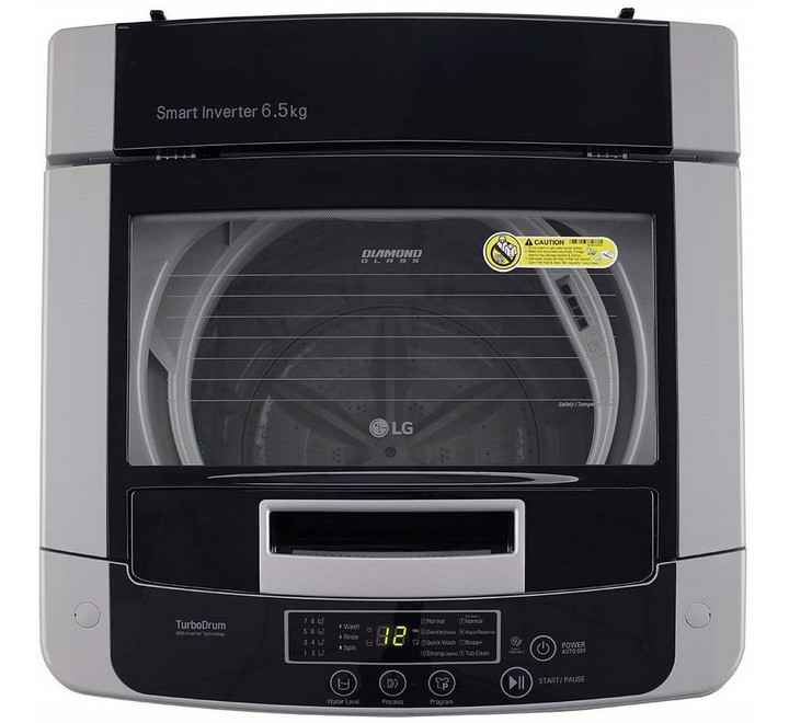 LG 6.5 Kg 5 Star Fully Automatic Top Load Washing Machine (Middle Free Silver T65SKSF1Z)